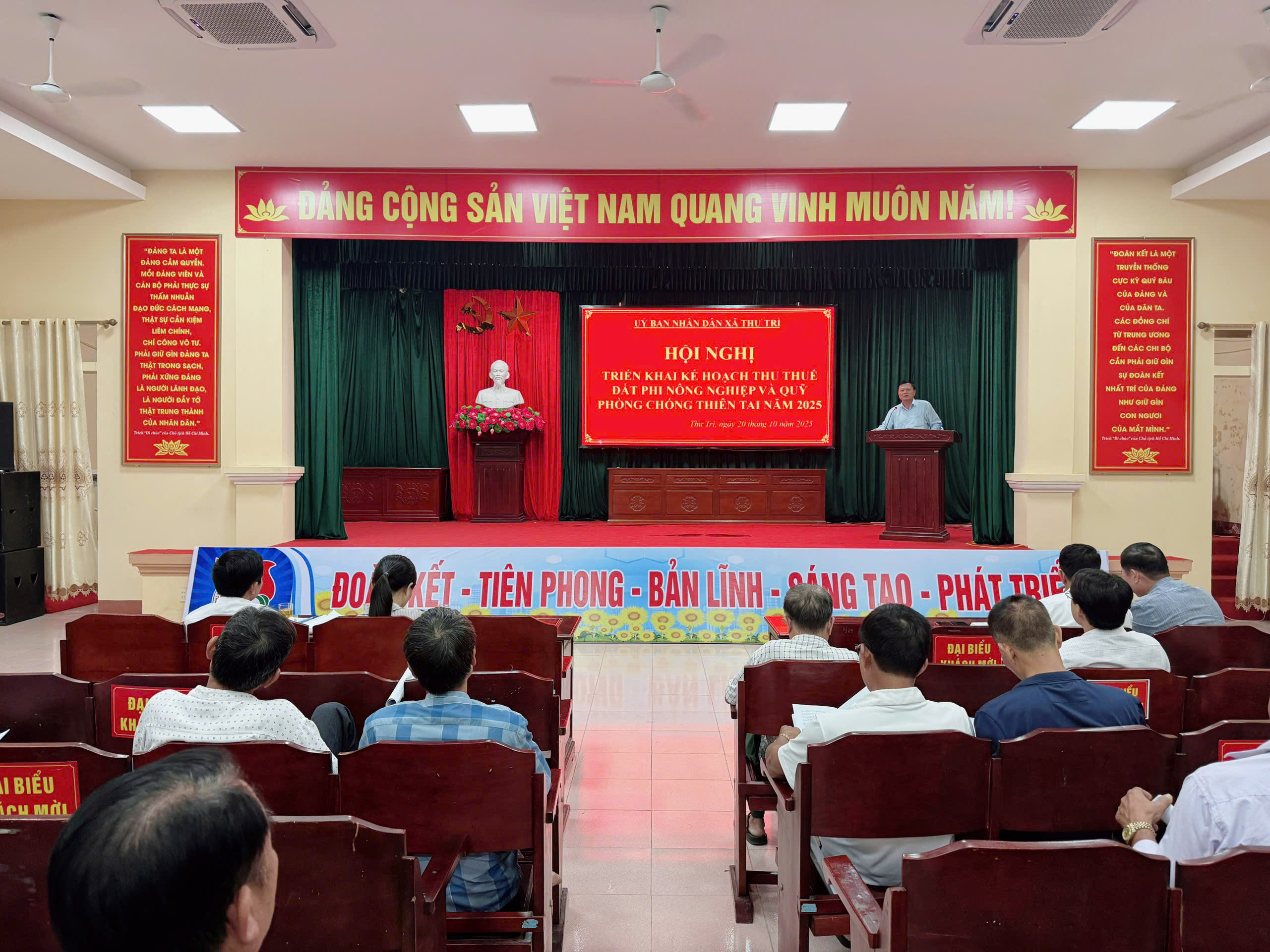 XÃ THƯ TRÌ TRIỂN KHAI KẾ HOẠCH THU THUẾ ĐẤT PHI NÔNG NGHIỆP, THU QUỸ PHÒNG CHỐNG THIÊN TAI NĂM 2025