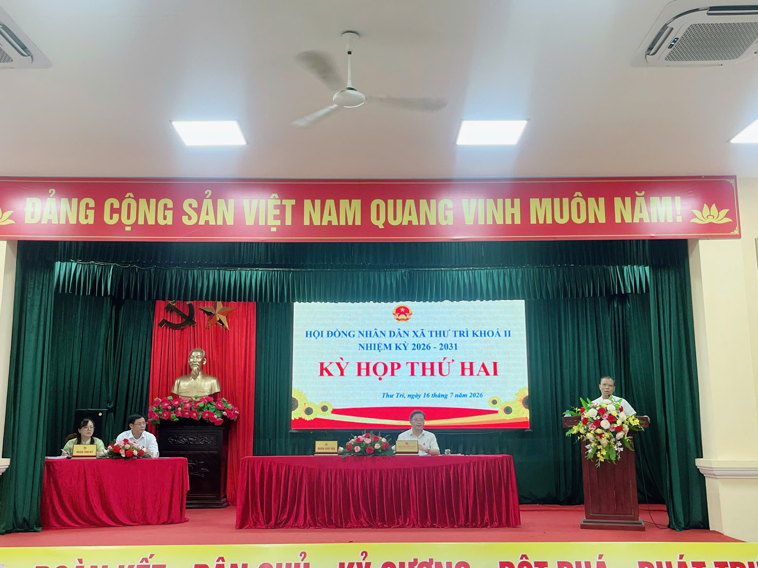 HĐND XÃ THƯ TRÌ KHÓA II TỔ CHỨC THÀNH CÔNG KỲ HỌP THỨ HAI (KỲ HỌP THƯỜNG LỆ GIỮA NĂM 2026)