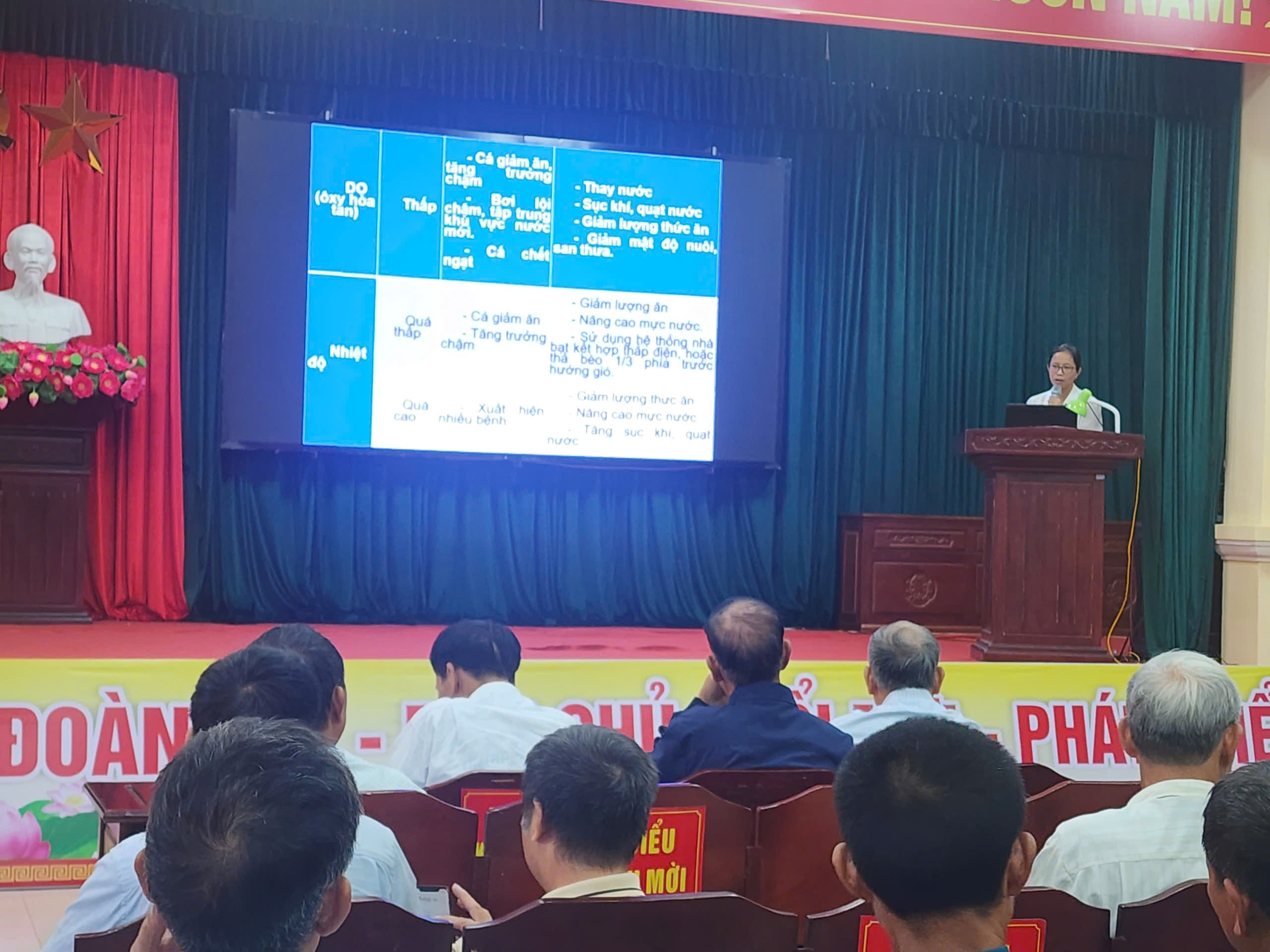 Xã Thư Trì tổ chức tập huấn phòng chống dịch, bệnh động vật thủy sản