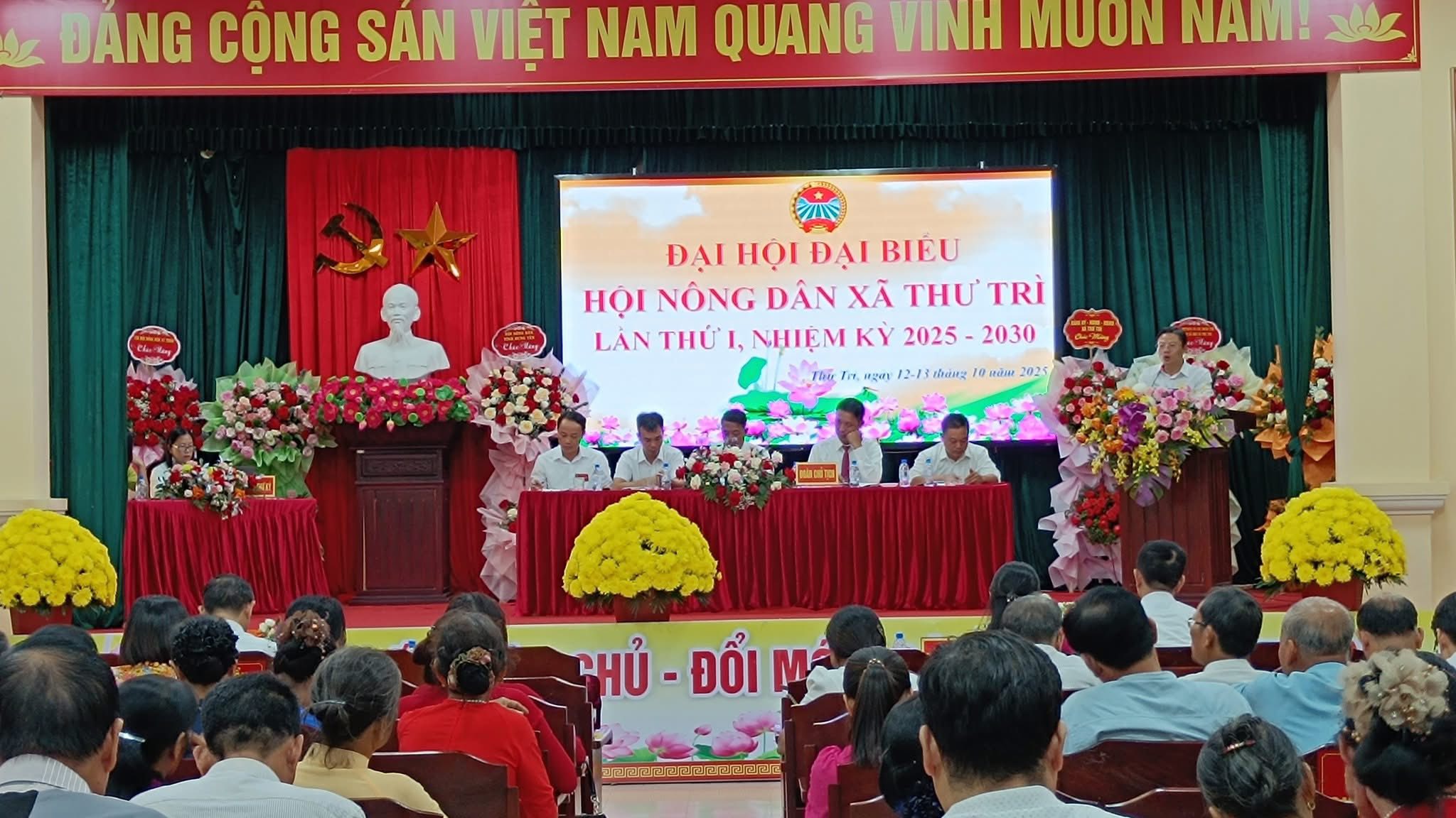 Hội Nông dân xã Thư Trì tổ chức thành công Đại hội đại biểu lần thứ nhất nhiệm kỳ 2025-2030.